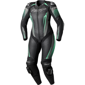 RST Tuta in Pelle Donna  Tractech Evo 5 Nero-Aqua-Grigio