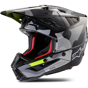 Alpinestars Casco Cross  SM5 Rover 2 Grigio-Giallo