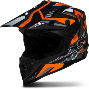 iXS Casco Cross  363 2.0 Nero Opaco-Arancio-Antracite