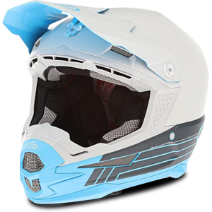 6D Casco Cross  ATR-1 Split Ciano