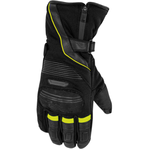 Rusty Stitches Guanti Moto  Cole Nero-Giallo Fluo