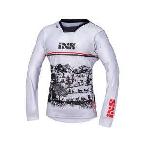 iXS Maglia Cross  Trigger 3.0 Nero Opaco-Rosso