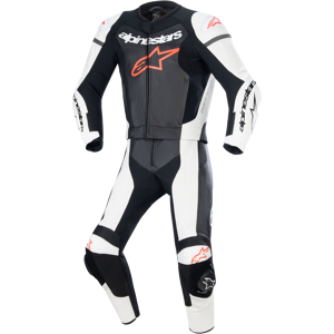 Alpinestars Tuta in Pelle 2 Pezzi  GP Force Lurv Nero-Bianco-Rosso Fluo