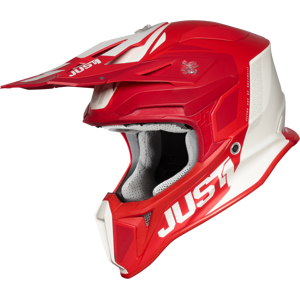 Just1 Casco Cross  J18 Mips® Pulsar Rosso-Bianco-Matt