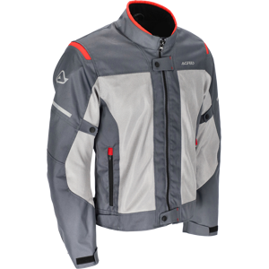 Acerbis Giacca Moto  Ramsey Vented Grigio-Rosso