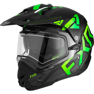 FXR Casco Cross  Torque X Team Visiera Elettrica Nero-Lime