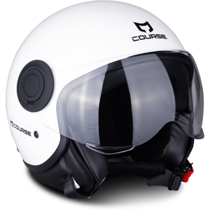 Course Casco Jet  Free Bianco Lucido