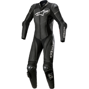 Alpinestars Tuta in Pelle Donna  Stella GP Plus Nero-Bianco-Grigio Metallizzato