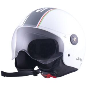 Casco Jet Doppia Visiera Jfm 980 Bianco Lucido Taglia Taglia Xs