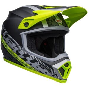 Casco Off Road Bell Mx-9 Mips Offset Nero Opaco E Giallo Fluo