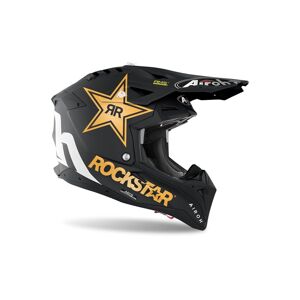 Casco Airoh Off Road Aviator 3 Rockstar 22 Nero Opaco