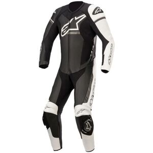 Tuta Pelle Racing Gp Force Phantom Alpinestars Bianco / Nero