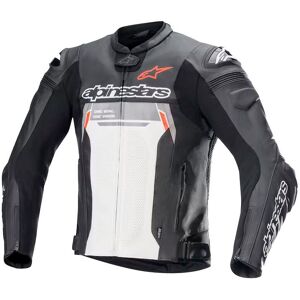 Giacca Pelle Missile V2 Ignition Alpinestars Nero / Bianco