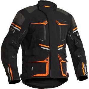 Lindstrands Sunne Impermeabile Moto Tessile Giacca Nero Arancione 50