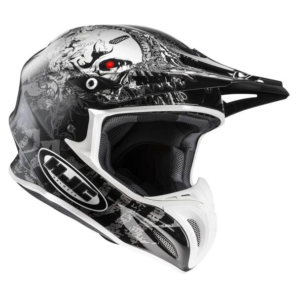 hjc r-pha x seeze casco cross nero bianco l