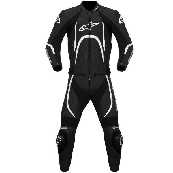 alpinestars orbiter abito in pelle a due pezzi nero bianco 56