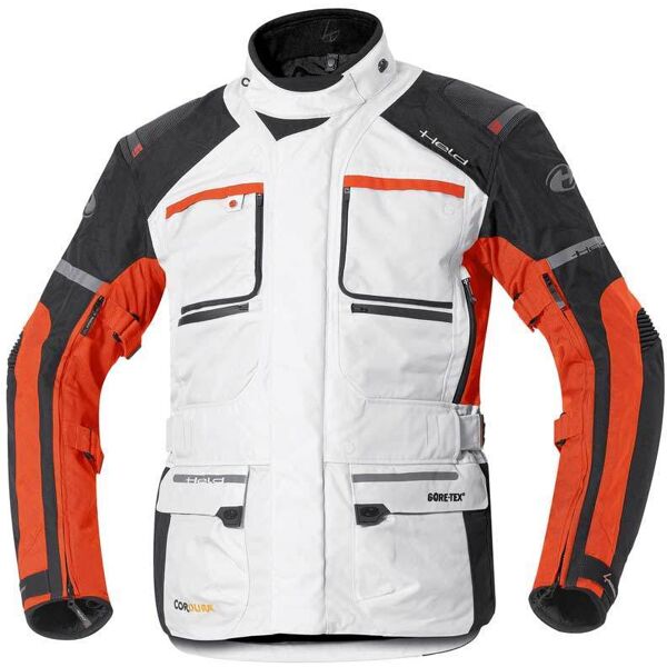 held carese ii giacca tessile moto donna e uomo grigio arancione xs