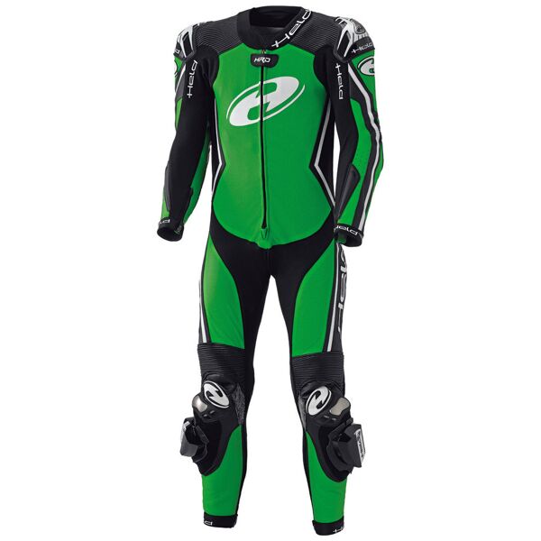 held full speed tuta in pelle moto di one piece nero verde 50