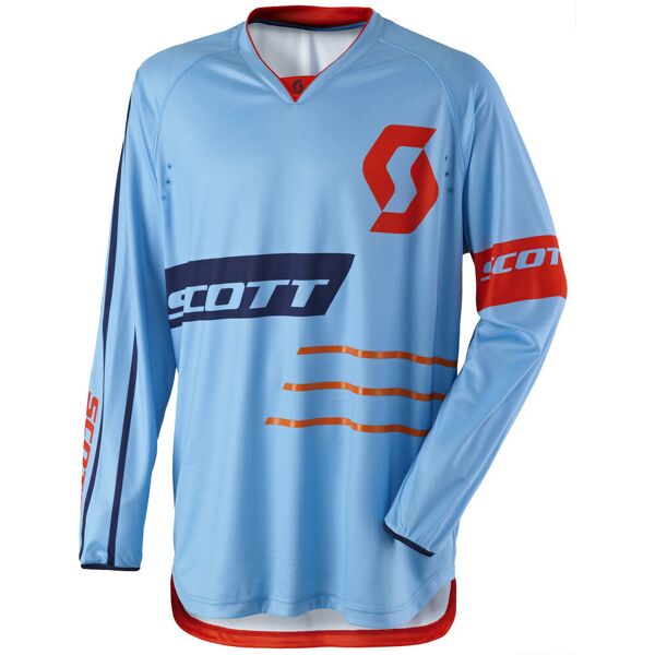 scott 350 dirt maglia motocross 2017 blu arancione m