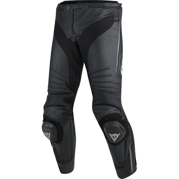 dainese misano pantaloni in pelle moto nero grigio 54