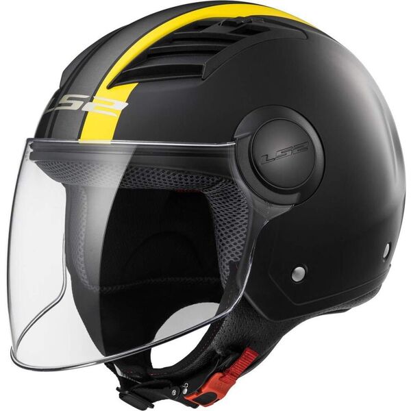 ls2 airflow l metropolis casco jet nero giallo xs