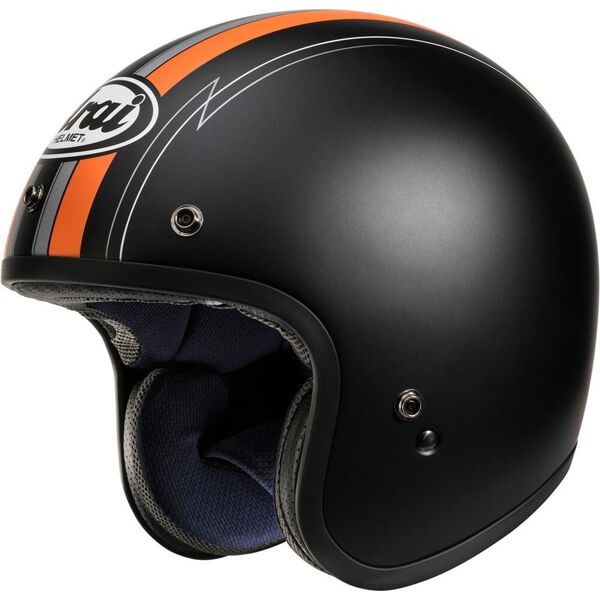 arai freeway classic ride casco jet nero arancione s