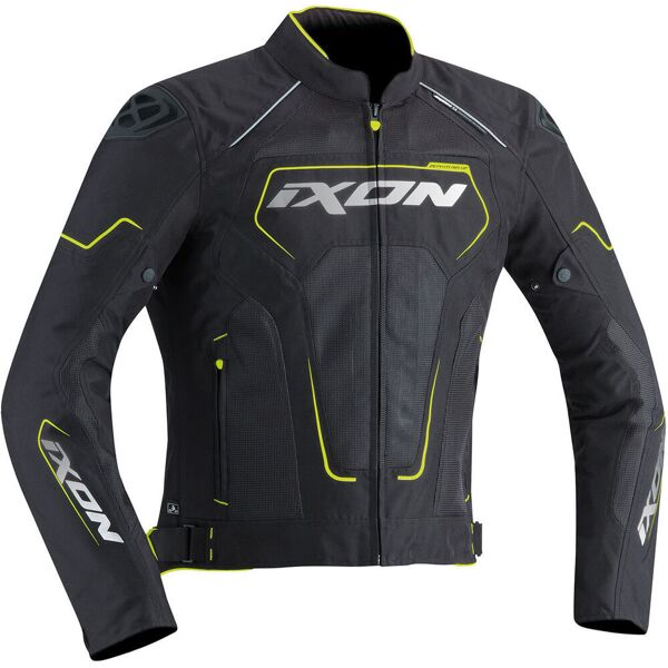 ixon zephyr air hp giacca tessile moto nero giallo 2xl