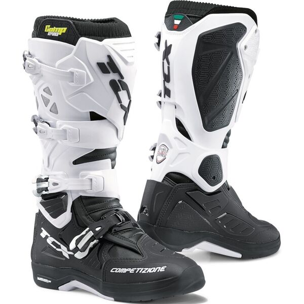 tcx comp evo 2 michelin stivali motocross nero bianco 46