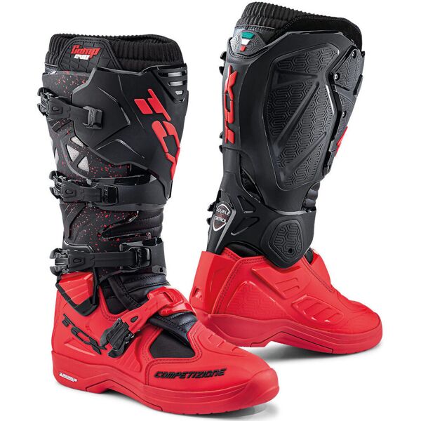 tcx comp evo 2 michelin stivali motocross nero rosso 47