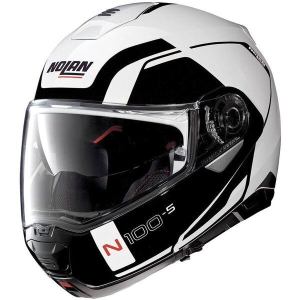 nolan n100-5 consistency n-com casco nero bianco 2xs