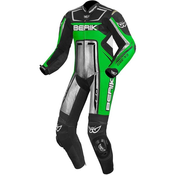 berik cosmic tuta in moto un pezzo nero bianco verde 50