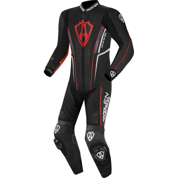 arlen ness losail completo in pelle monopezza nero rosso 52