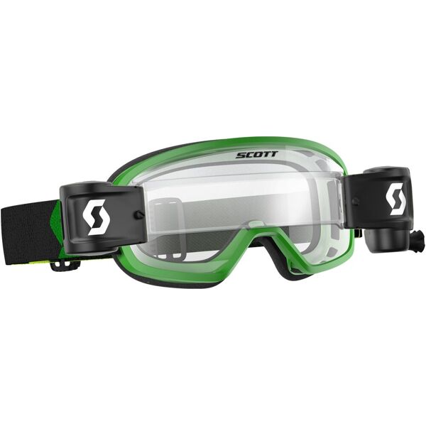 scott buzz pro wfs bambini motocross goggles nero verde unica taglia