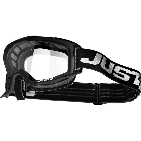 just1 vitro occhiali motocross nero unica taglia