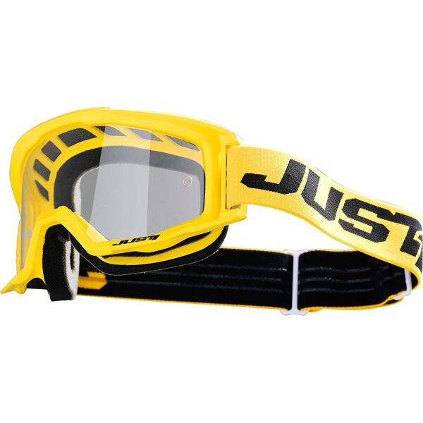 just1 vitro occhiali motocross nero giallo unica taglia