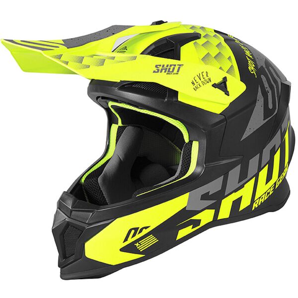 shot lite rush casco motocross giallo 2xl