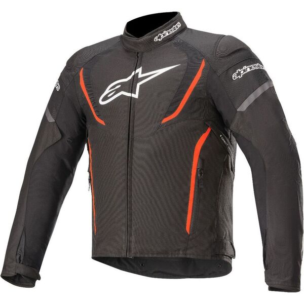 alpinestars t-jaws v3 giacca mototessera impermeabile nero rosso l