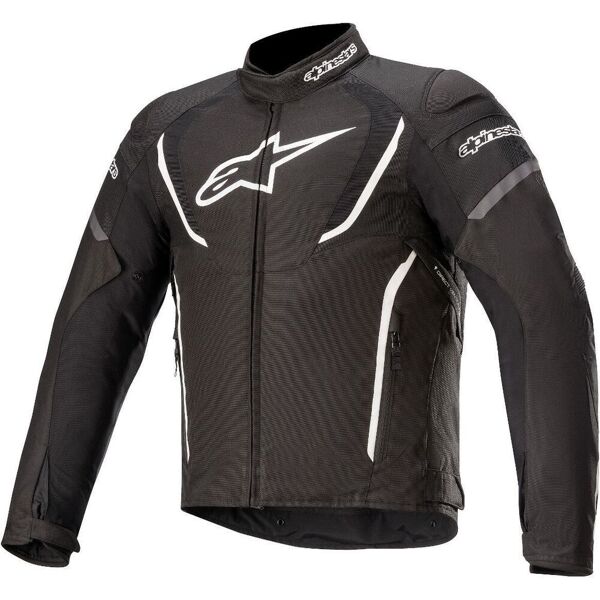 alpinestars t-jaws v3 giacca mototessera impermeabile nero bianco l