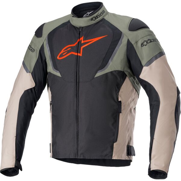 alpinestars t-jaws v3 giacca mototessera impermeabile nero verde l