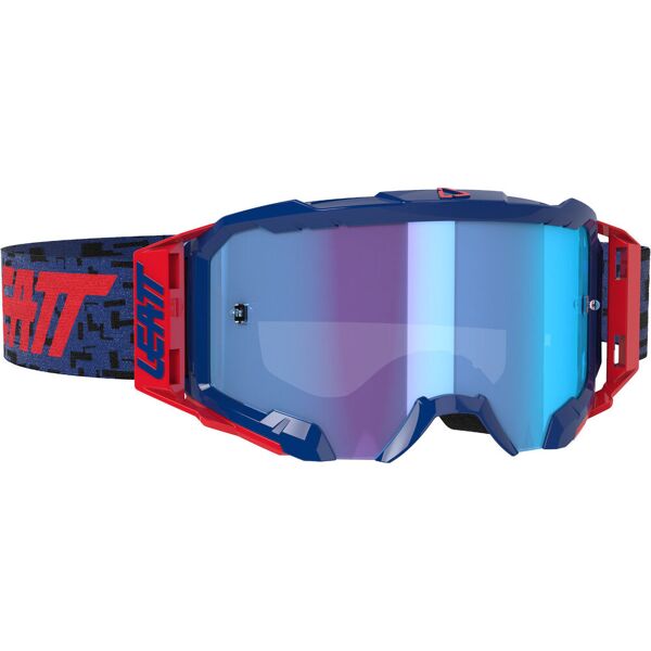 leatt velocity 5.5 iriz occhiali motocross rosso blu unica taglia