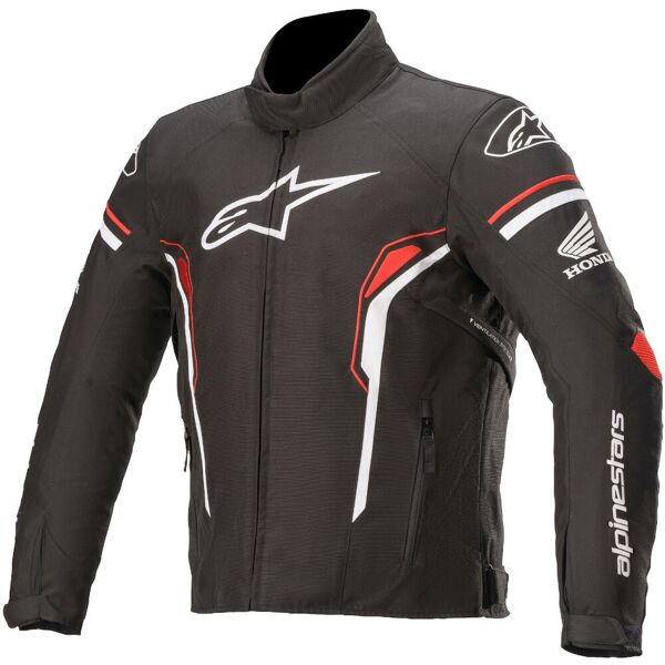 alpinestars t-sp-1 giacca tessile per moto impermeabile nero bianco rosso xl
