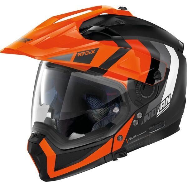 nolan n70-2 x decurio n-com casco nero arancione 2xs