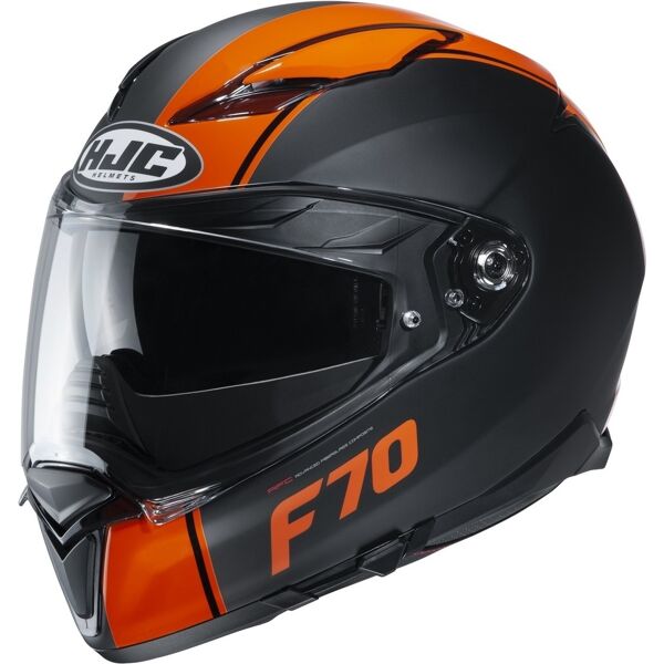 hjc f70 mago casco nero arancione xs