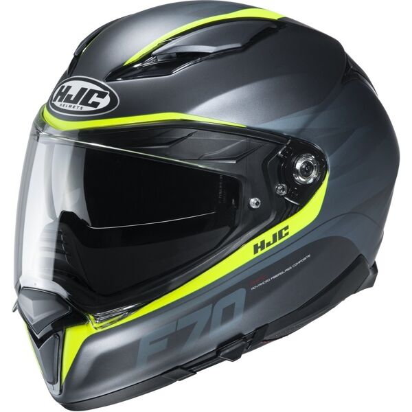 hjc f70 feron casco grigio giallo s