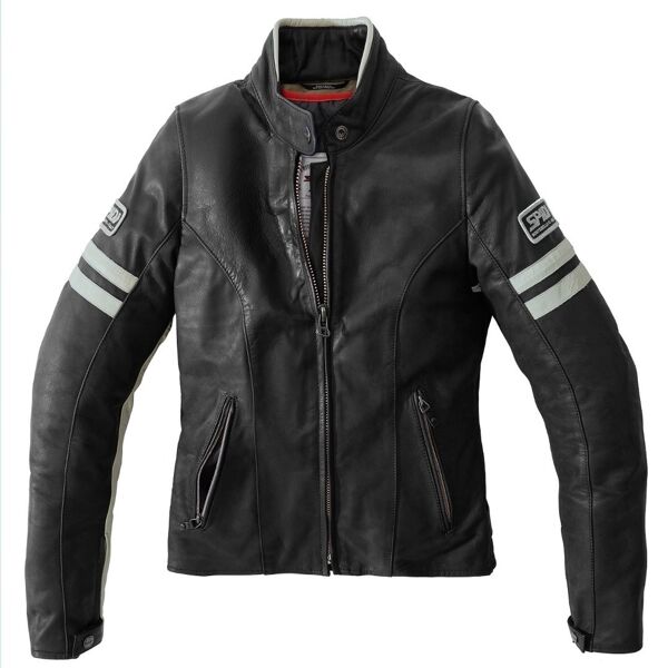 spidi vintage giacca donna in pelle moto nero grigio 46