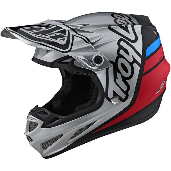 lee se4 silhouette mips casco motocross nero rosso argento s