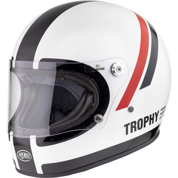 premier trophy do 8 casco nero bianco rosso s