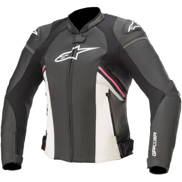 alpinestars stella gp plus r v3 giacca donna in pelle moto nero bianco rosa 40