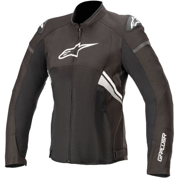 alpinestars stella t-gp plus v3 air giacca tessile da donna nero bianco xs