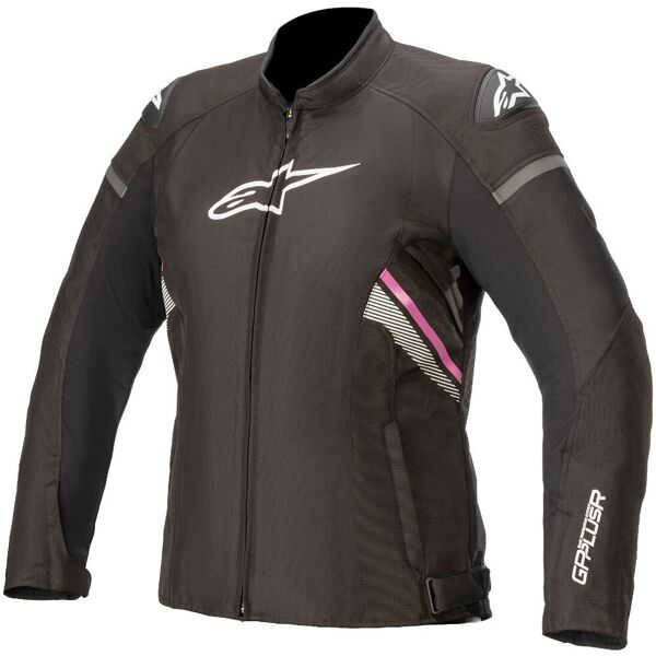 alpinestars stella t-gp plus v3 giacca tessile da donna nero bianco rosa l